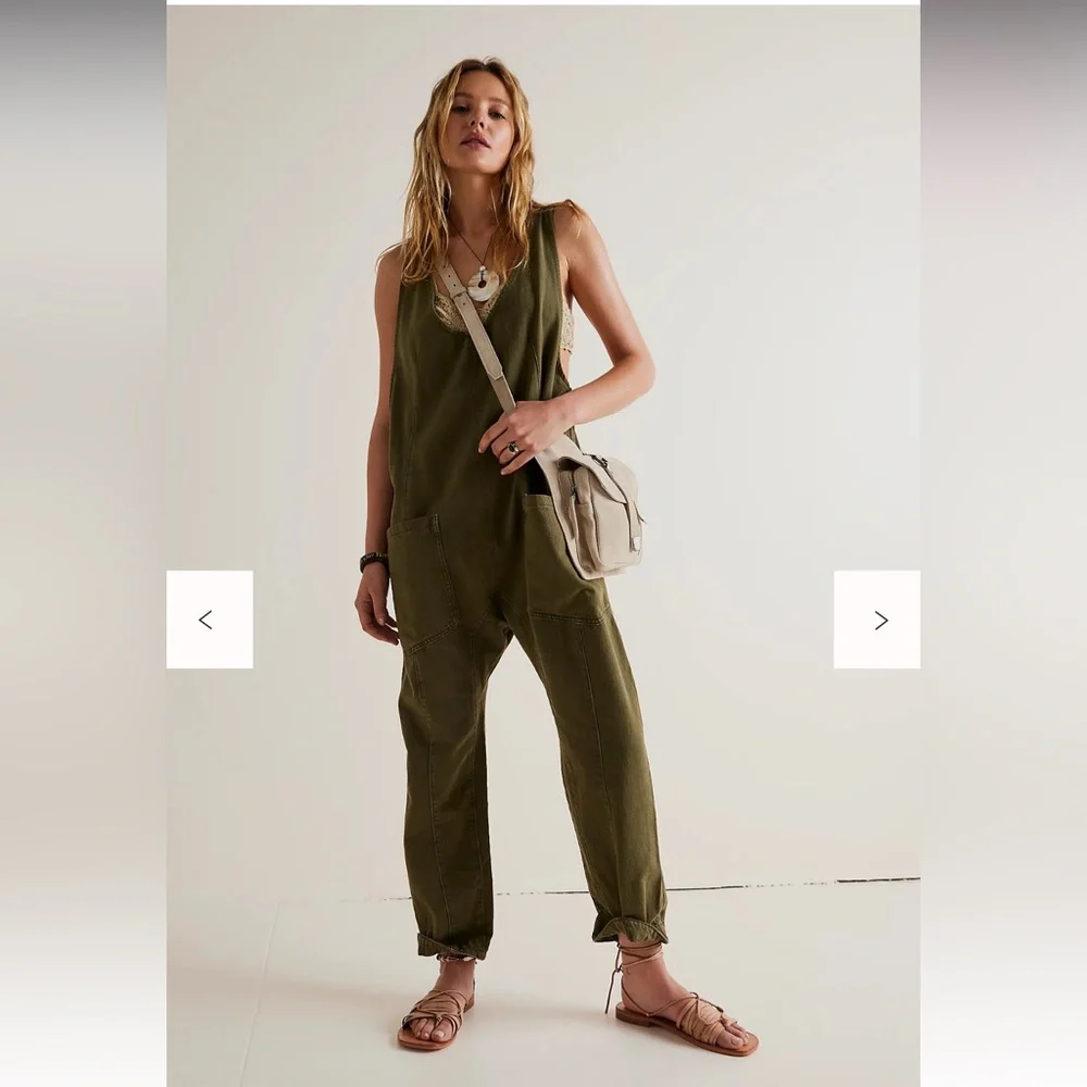 We The Free‎ - Free People High Roller Jumpsuit Overalls in cream